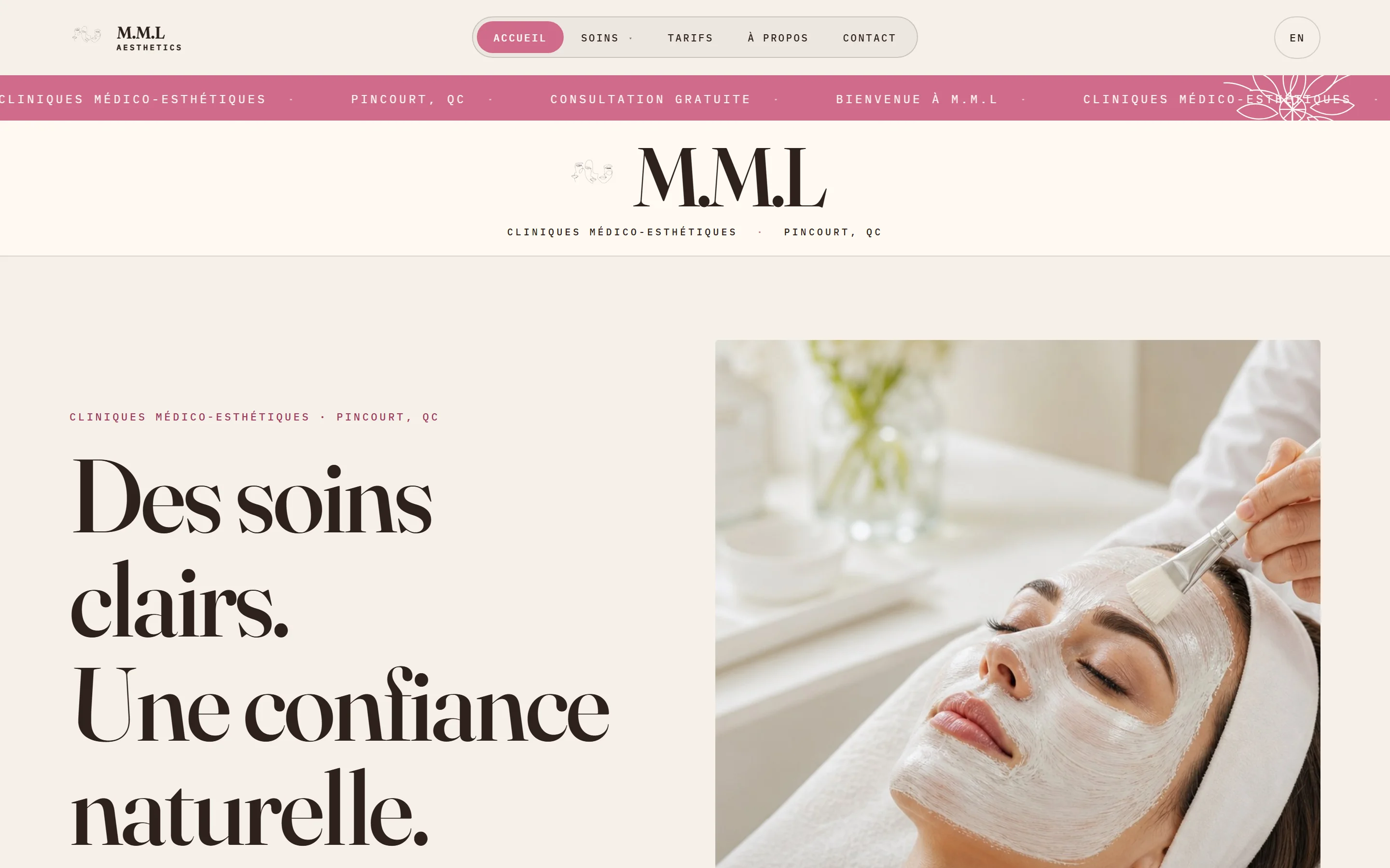 MML Aesthetics digital experience